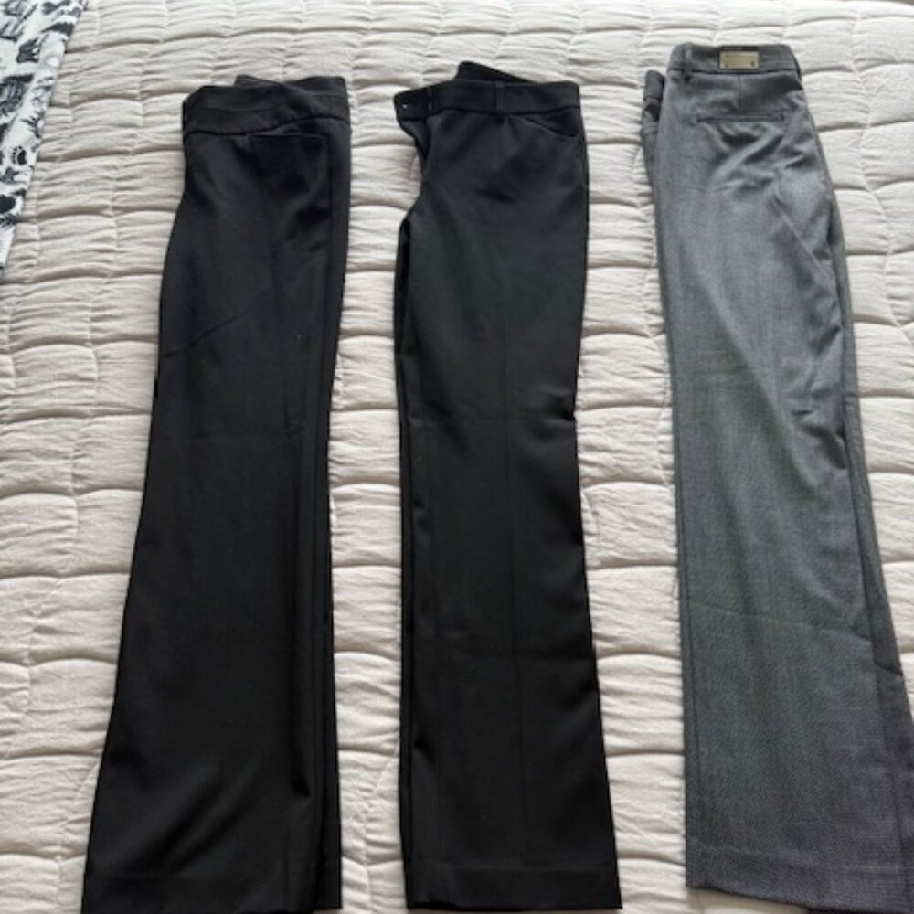 Express Barely Boot Pants – 3 pair, black & grey